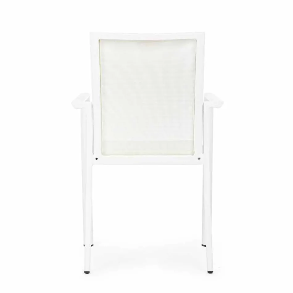 Chaise d'extérieur en aluminium avec accoudoirs Homemotion - Casper Design Viadurini