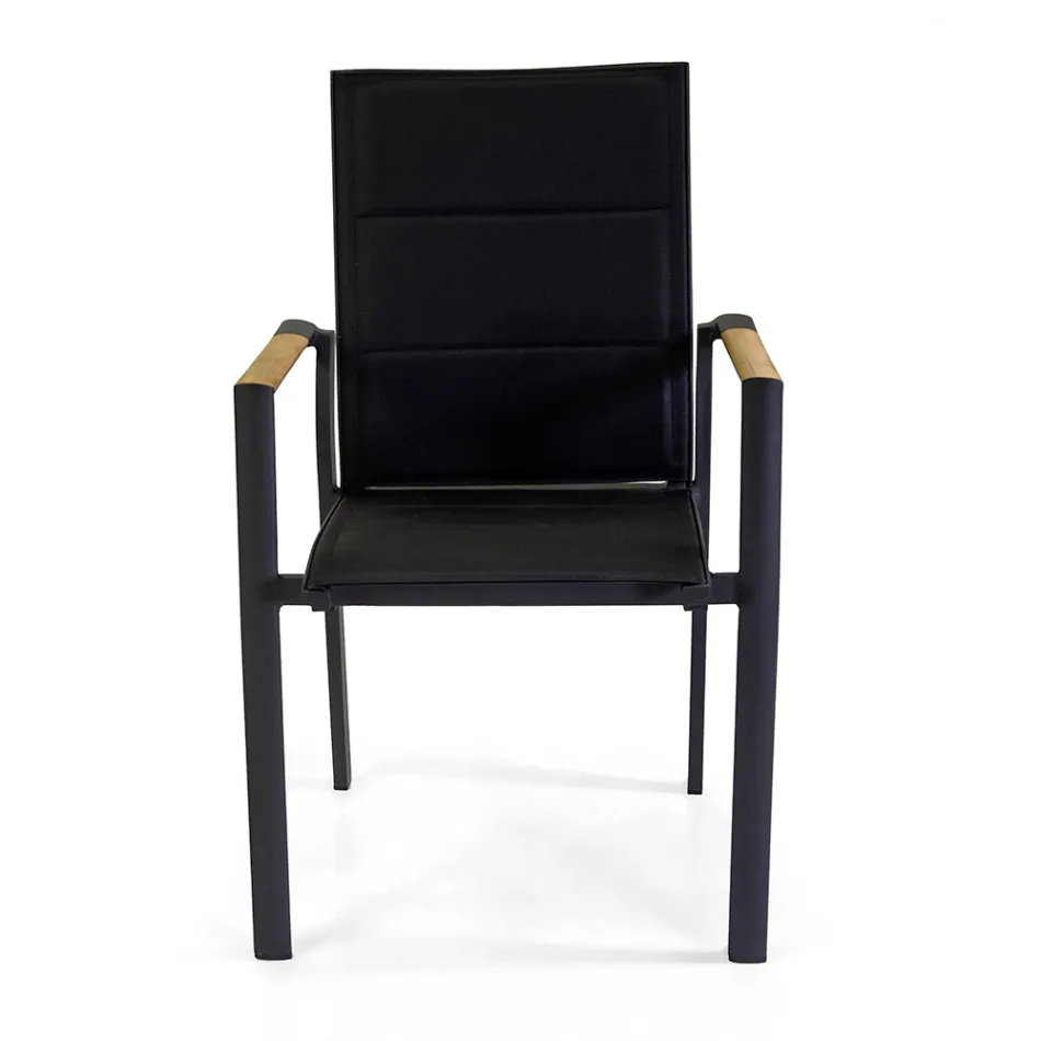 Chaise d'extérieur en aluminium avec double couche de textilène - Excursion Viadurini