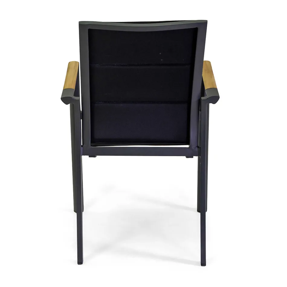 Chaise d'extérieur en aluminium avec double couche de textilène - Excursion Viadurini