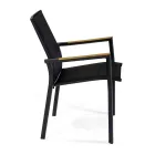 Chaise d'extérieur en aluminium avec double couche de textilène - Excursion Viadurini