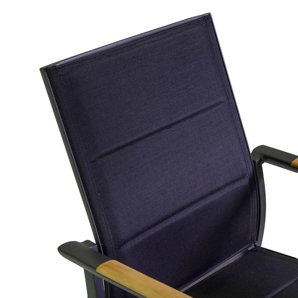 Chaise d'extérieur en aluminium avec double couche de textilène - Excursion Viadurini