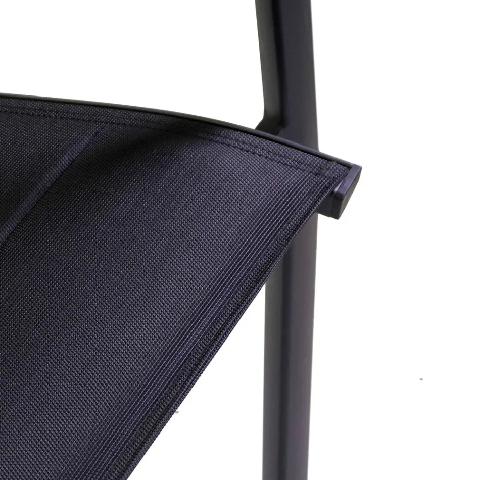 Chaise d'extérieur en aluminium avec double couche de textilène - Excursion Viadurini