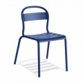 Chaise d'extérieur empilable en aluminium Made in Italy, 4 pièces - Ulyssa