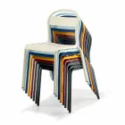 Chaise d'extérieur empilable en aluminium Made in Italy, 4 pièces - Ulyssa Viadurini
