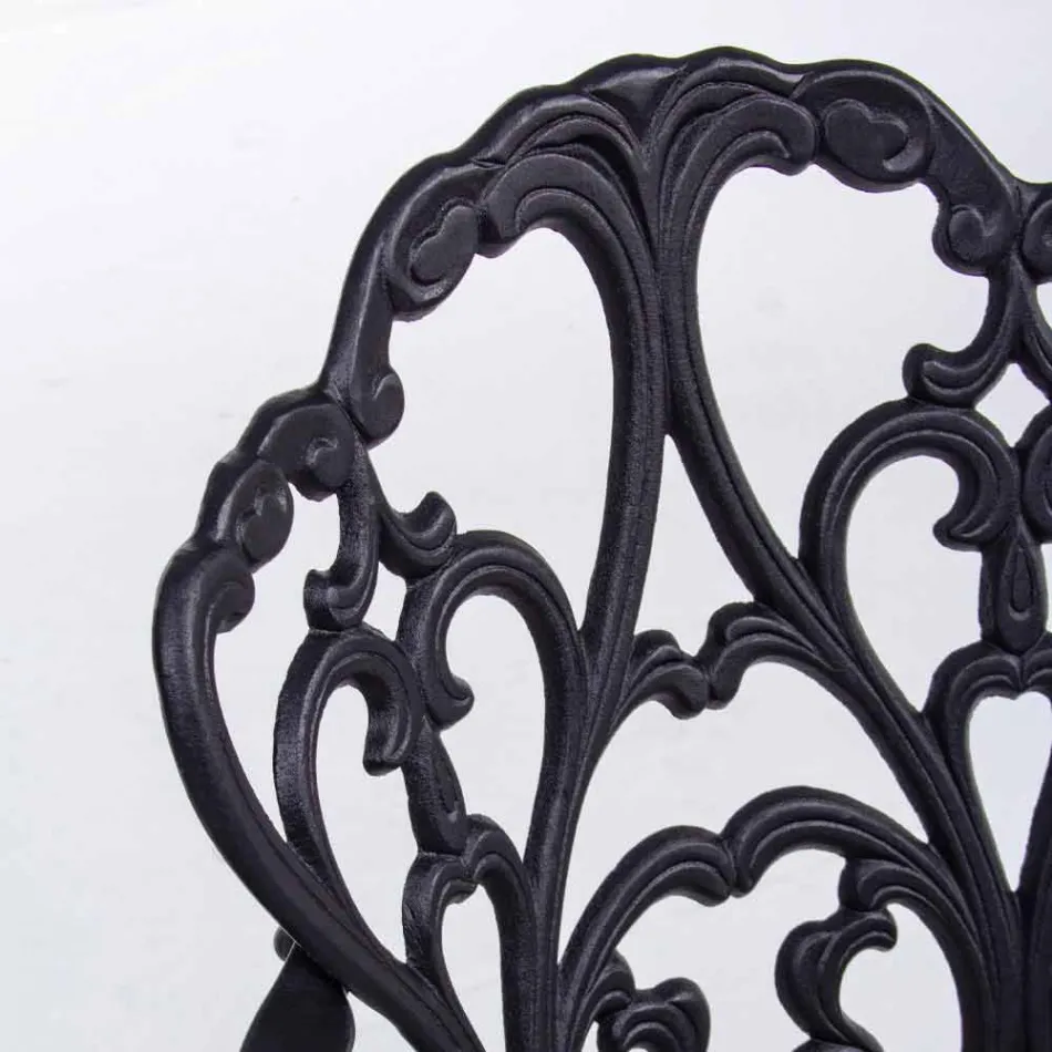 Chaise d'extérieur en aluminium peint finition mate, 2 pièces - Casiro Viadurini