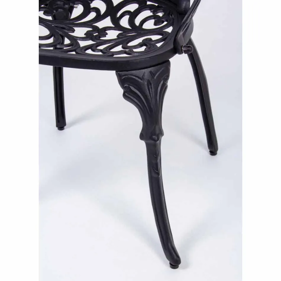 Chaise d'extérieur en aluminium peint finition mate, 2 pièces - Casiro Viadurini