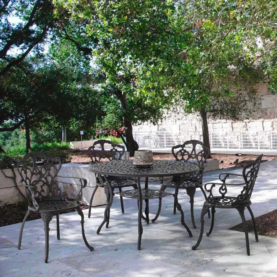 Chaise d'extérieur en aluminium peint finition mate, 2 pièces - Casiro Viadurini