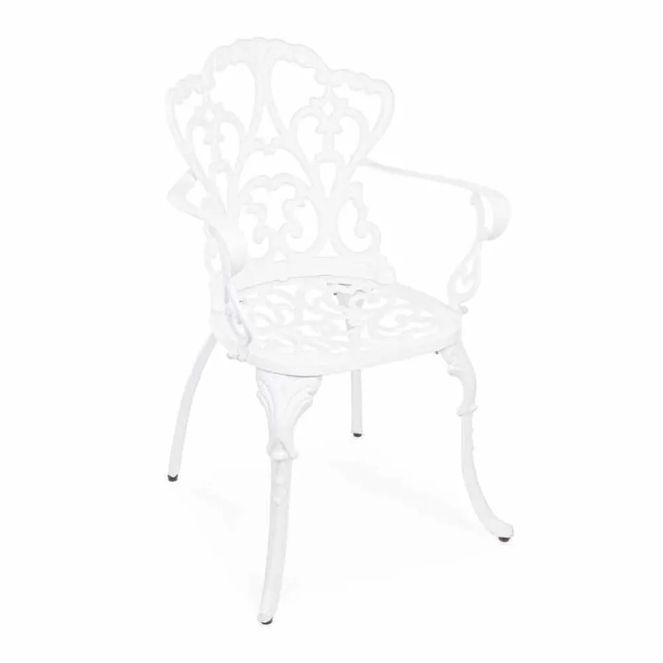 Chaise d'extérieur en aluminium peint finition mate, 2 pièces - Casiro Viadurini