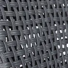 Chaise d'extérieur en corde et tissu avec piètement en teck, Homemotion 2 pièces - Lesya Viadurini