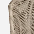 Chaise d'extérieur en corde et tissu avec piètement en teck, Homemotion 2 pièces - Lesya Viadurini