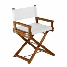 Chaise d'extérieur en bois naturel ou tissu design noir et refermable - Suzana Viadurini