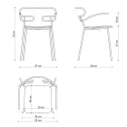 Chaise d'extérieur en métal et polyuréthane fabriquée en Italie, 2 pièces - Trosa Viadurini