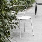 Chaise d'extérieur en métal et polyuréthane Made in Italy, 2 pièces - Trosa Viadurini