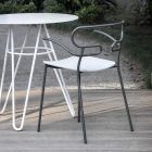 Chaise d'extérieur en métal et polyuréthane Made in Italy, 2 pièces - Trosa Viadurini