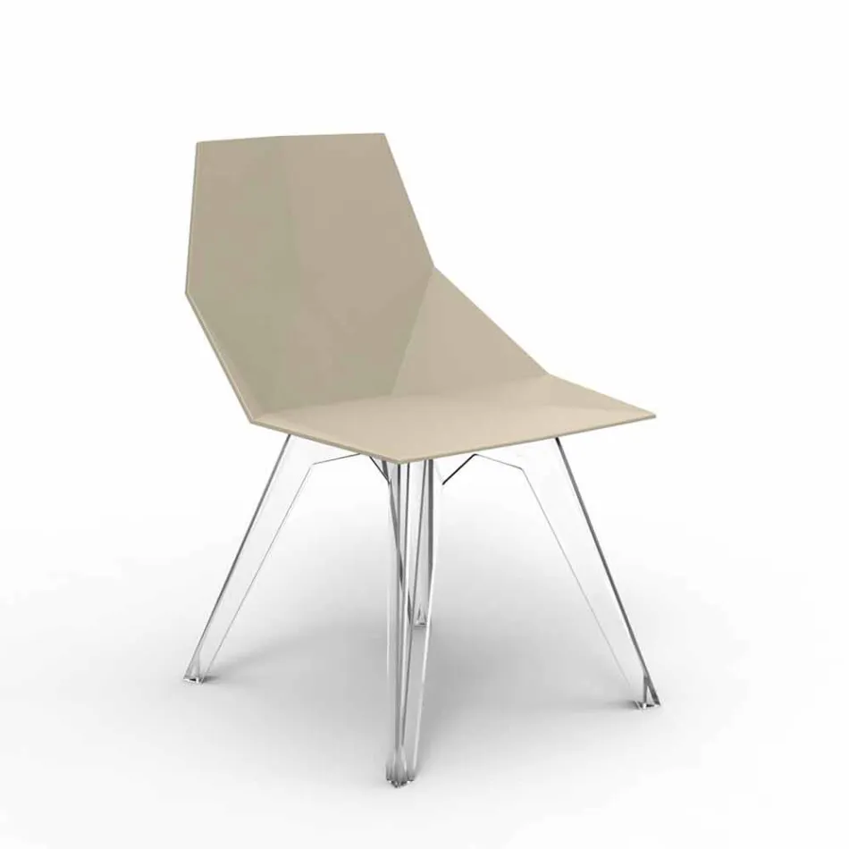 Chaise d'extérieur design en polycarbonate et polypropylène Faz Vondom Viadurini