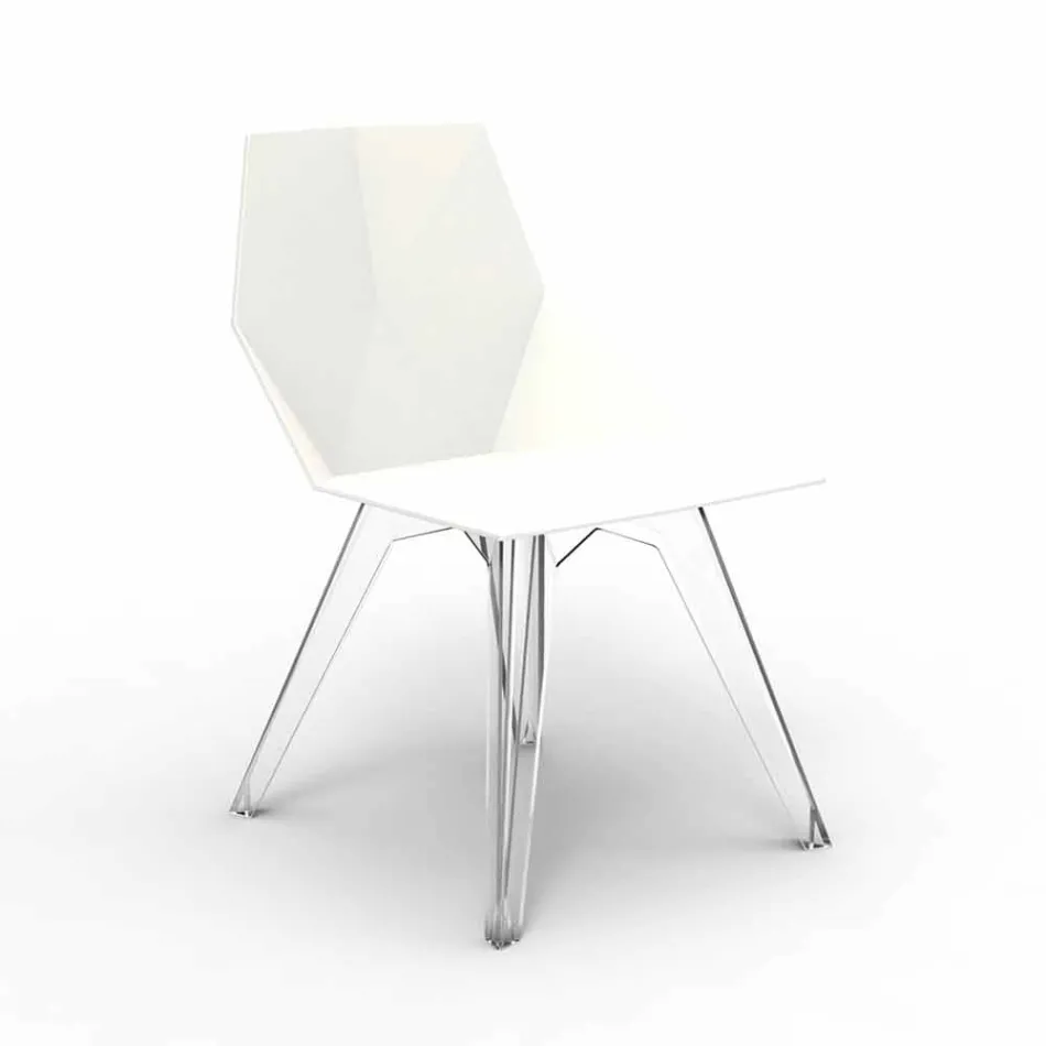 Chaise d'extérieur design en polycarbonate et polypropylène Faz Vondom Viadurini