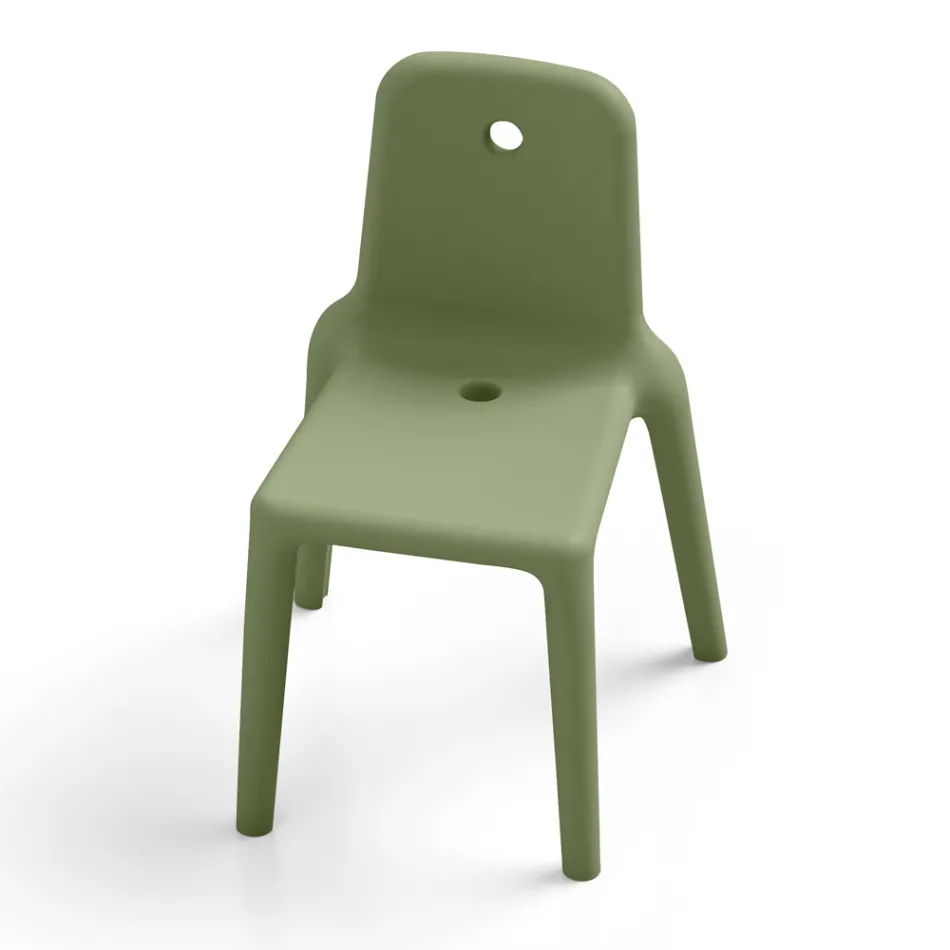 Chaise d'extérieur en polyéthylène 15 couleurs Made in Italy 2 pièces - Ronnie Viadurini