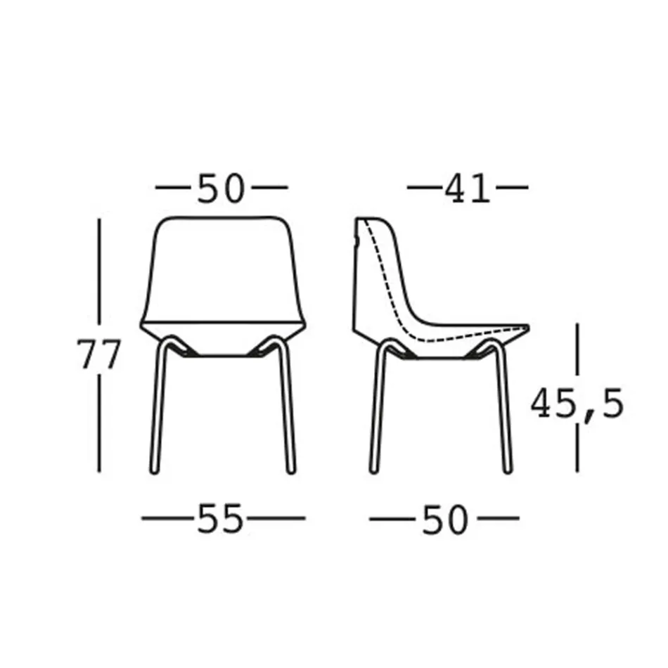 Chaise d'Extérieur en Polyéthylène et Aluminium Made in Italy 2 Pièces - Rizia Viadurini