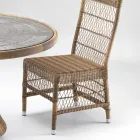 Chaise d'extérieur en polyrotin avec coussin en option - Gigi Viadurini