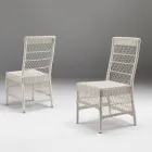 Chaise d'extérieur en polyrotin avec coussin en option - Gigi Viadurini