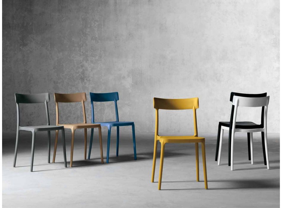 Chaise design d'extérieur / d'intérieur en polypropylène fabriquée en Italie par Peia Viadurini