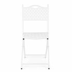Chaise d'extérieur pliante en acier blanc finition mate, 2 pièces - Corma Viadurini