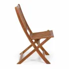 Chaise d'extérieur pliante en bois d'acacia, 2 pièces - Grima Viadurini