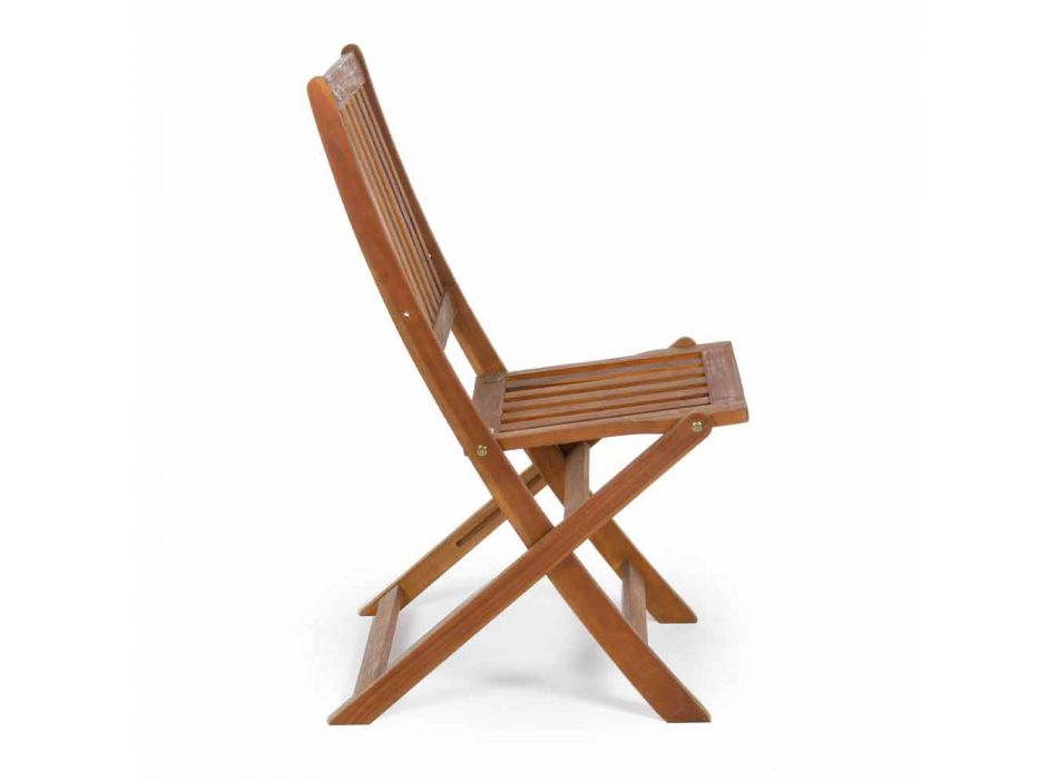 Chaise d'extérieur pliante en bois d'acacia, 2 pièces - Grima Viadurini