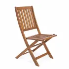 Chaise d'extérieur pliante en bois d'acacia, 2 pièces - Grima Viadurini