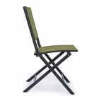 Chaise d'extérieur pliante en textilène et aluminium, 4 pièces - Holly Viadurini