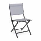 Chaise d'extérieur pliante en textilène et aluminium, 4 pièces - Holly Viadurini