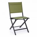 Chaise d'extérieur pliante en textilène et aluminium, 4 pièces - Holly