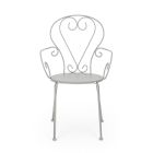 Chaise de jardin avec accoudoirs design Shabby Chic en acier - Enchantement Viadurini
