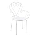 Chaise de jardin avec accoudoirs Shabby Chic Design en acier - Charm