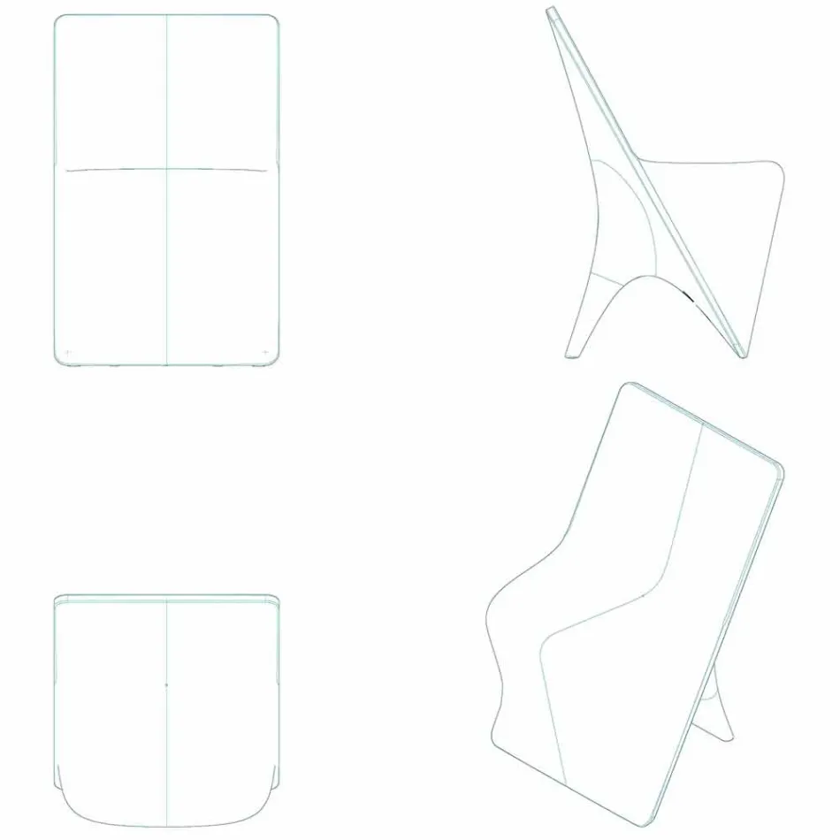 Chaise de jardin design moderne Sloo de Vondom, en polyéthylène Viadurini