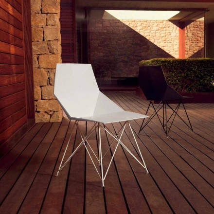 Chaise de jardin design Vondom Faz en polypropylène et acier inoxydable Viadurini