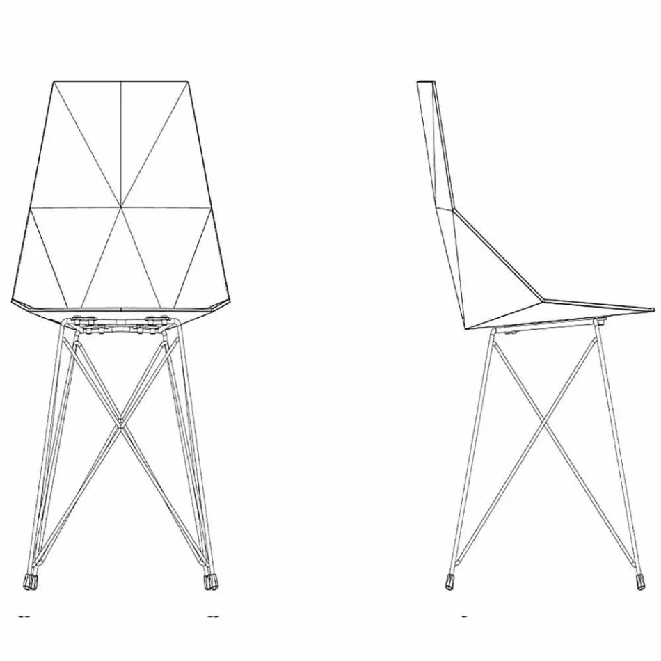 Chaise de jardin design Vondom Faz en polypropylène et acier inoxydable Viadurini