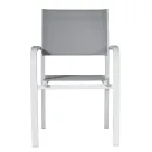 Chaise de jardin empilable en aluminium avec accoudoirs design - Gontran Viadurini