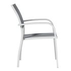 Chaise de jardin empilable en aluminium avec accoudoirs design - Gontran Viadurini
