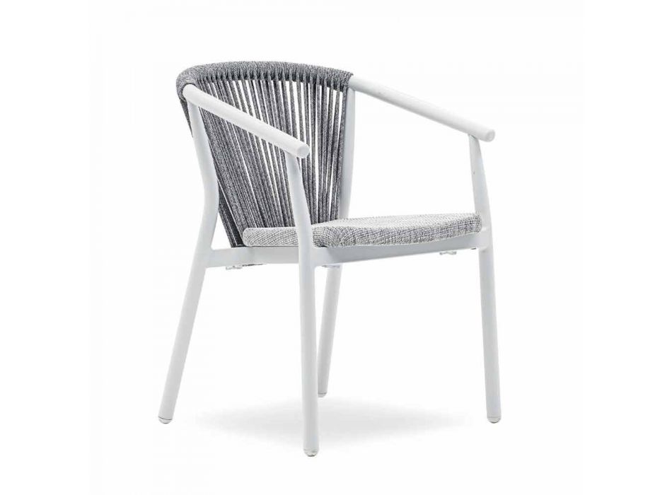 Chaise de jardin empilable en aluminium et tissu technique - Smart By Varaschin Viadurini