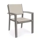 Chaise de jardin empilable en aluminium et textilène design moderne - Franz Viadurini