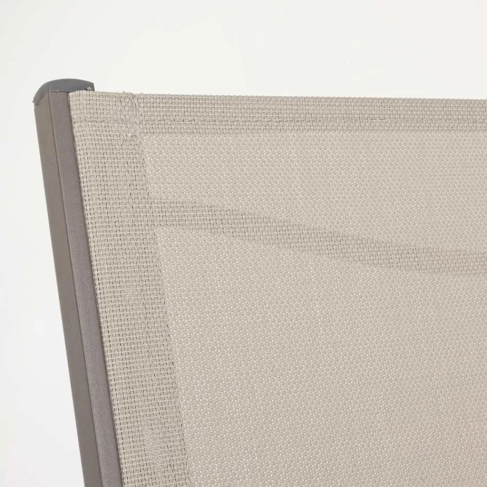 Chaise de jardin empilable en aluminium et textilène design moderne - Franz Viadurini