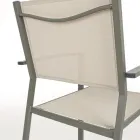 Chaise de jardin empilable en aluminium et textilène design moderne - Franz Viadurini