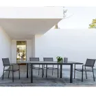 Chaise de jardin empilable en aluminium et textilène design moderne - Franz Viadurini