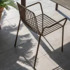 Chaise de jardin empilable en métal Made in Italy 2 pièces - Giuliana Viadurini