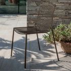 Chaise de jardin empilable en métal Made in Italy 2 pièces - Giuliana Viadurini