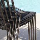 Chaise de jardin empilable en métal galvanisé Made in Italy 4 pièces - Vikas Viadurini