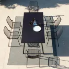 Chaise de jardin empilable en métal galvanisé Made in Italy 4 pièces - Vikas Viadurini