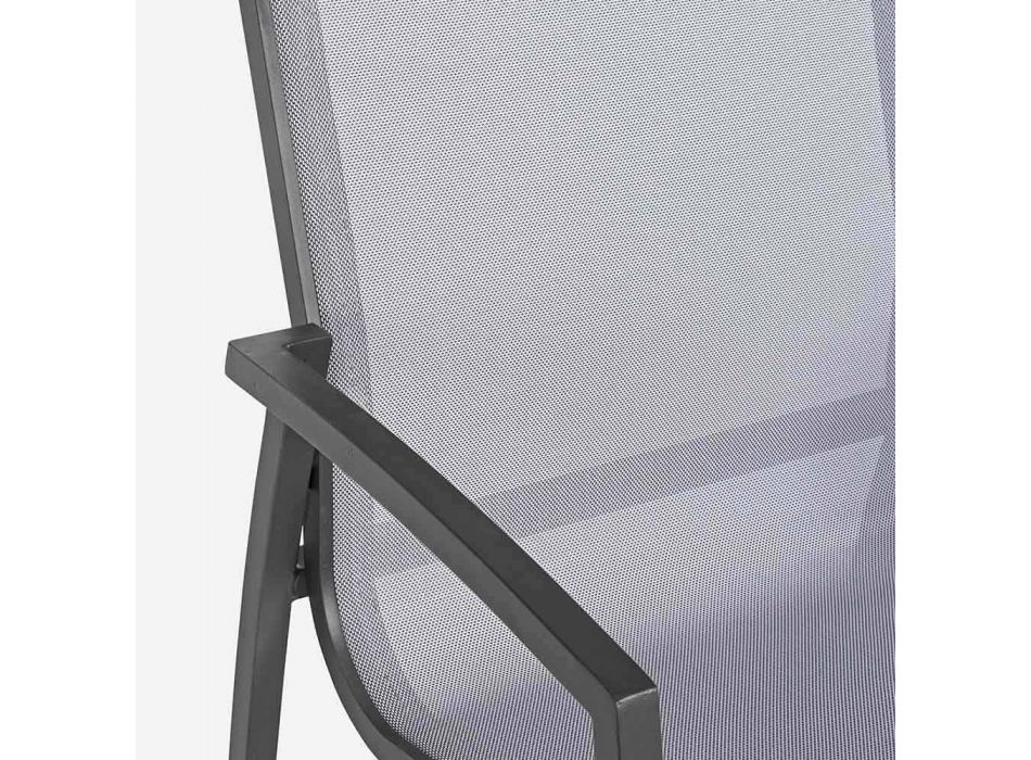 Chaise de jardin empilable en textilène Homemotion, 6 pièces - Cosima Viadurini