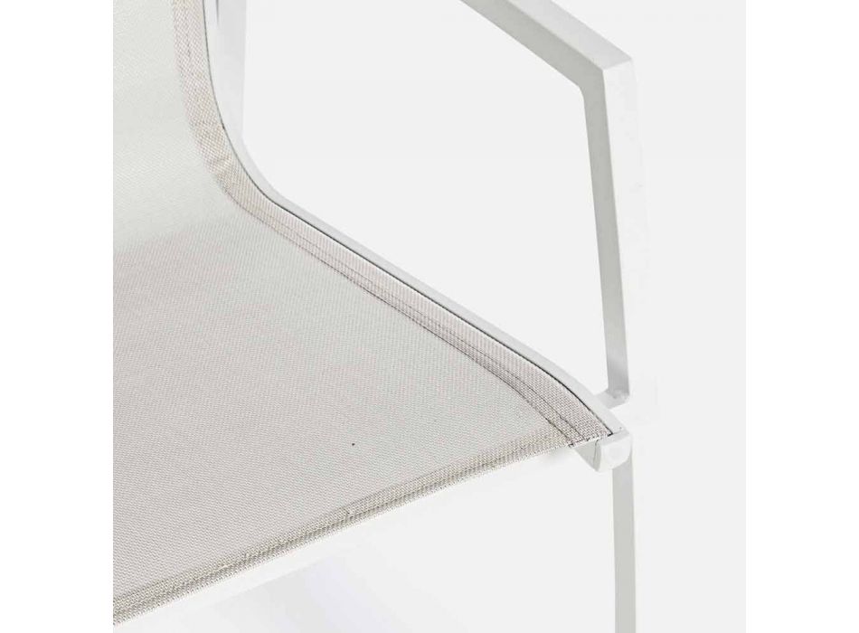 Chaise de jardin empilable en textilène Homemotion, 6 pièces - Cosima Viadurini
